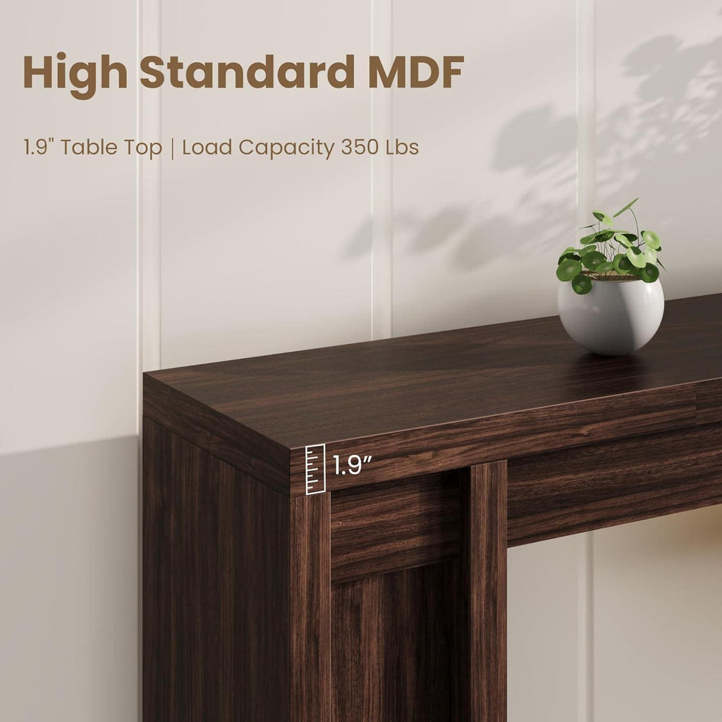 70.9-Inch Entryway Table, Wooden Farmhouse Console Table, Thick Sofa Table Behind Couch Table, Long Console Tables for Entryway Living Room
