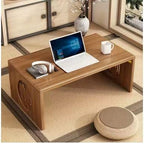 Japanese Style Bamboo Table – Minimalist Low-Rise Wood Grain Design