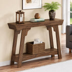 Farmhouse Console Table, Rustic Wood Entryway Shelf, Narrow Sofa Hallway Table