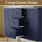 Modern Fluted Accent Cabinet, 48" Sideboard Buffet with 2 Drawers, 2 Doors