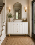 Modern Fluted Accent Cabinet, 48" Sideboard Buffet with 2 Drawers, 2 Doors