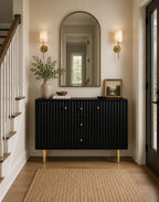Modern Fluted Accent Cabinet, 48" Sideboard Buffet with 2 Drawers, 2 Doors