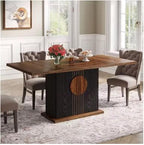 Tribesigns 55" Rectangular Dining Table for 4 to 6 People, Farmhouse Wood Dinner Table for Kitchen, Dining Room & Living Room