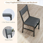 Extendable Dining Table Set for 4, Contemporary Kitchen Furniture, MDF Top, Metal Frame